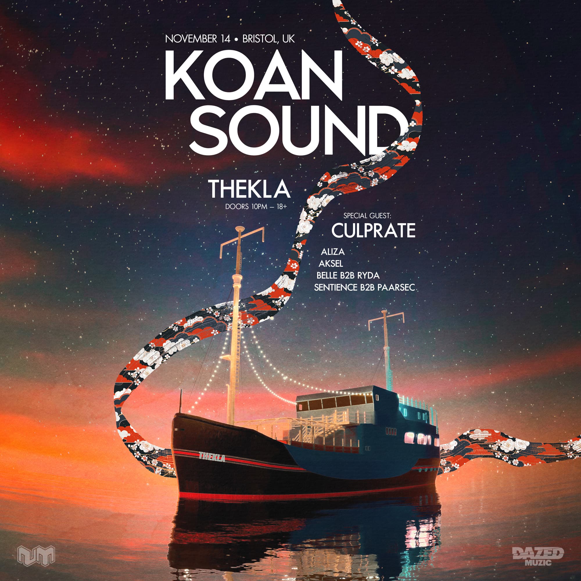 KOAN Sound + Special Guest: Culprate • Thekla Bristol