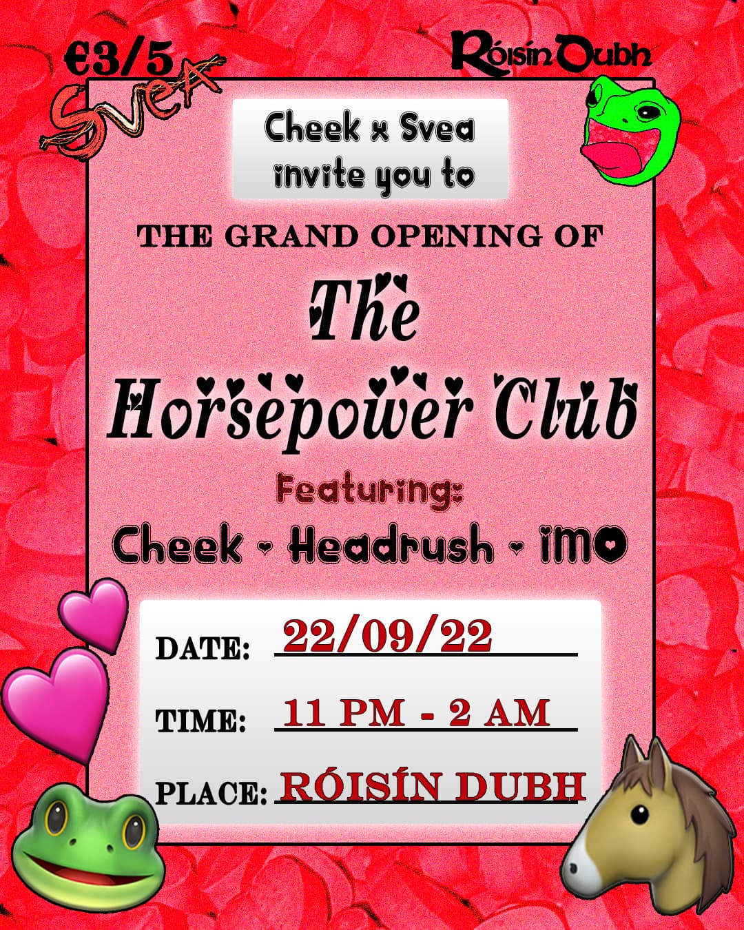 Cheek x Svea present: The Horsepower Club 